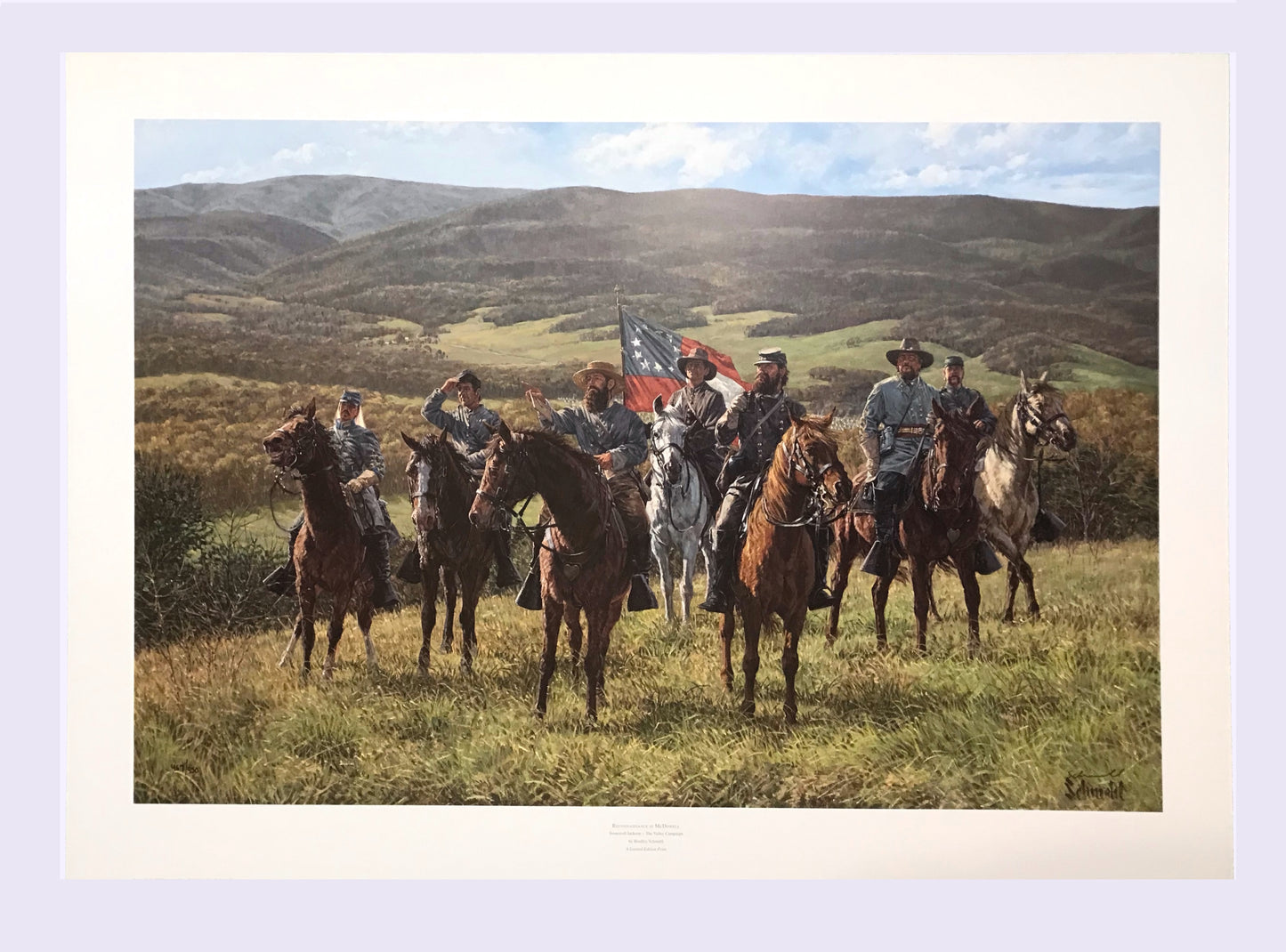 RECONNAISANCE AT McDOWELL Limited Edition Civil War Print by Bradley Schmehl