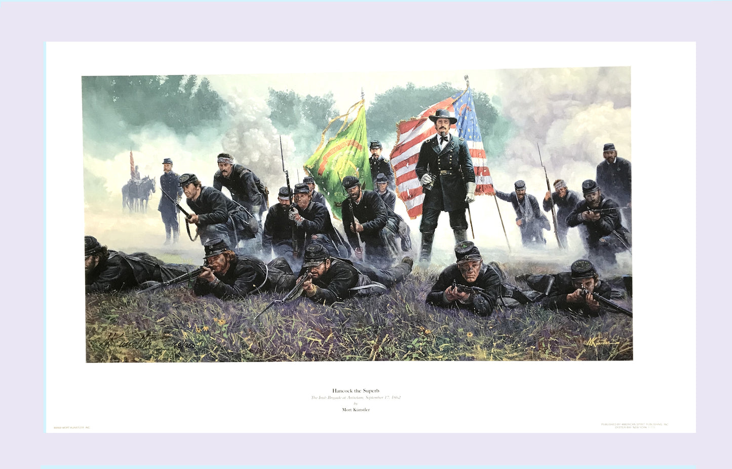 HANCOCK THE SUPERB by Mort Kunstler The Irish Brigade at Antietam, September 17, 1862 $195