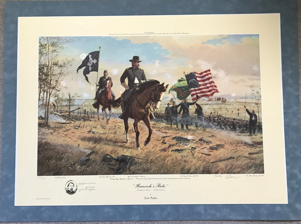 HANCOCK'S RIDE - A Civil War Limited Edition Print by Dale Gallon ...